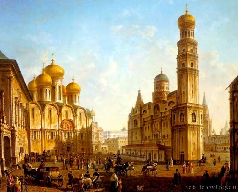 Соборная площадь в Московском Кремле. - Cathedral Square in the Moscow Kremlin.
81,7 х 112 смХолст, маслоАкадемизмРоссияМосква. Государственная Третьяковская галерея